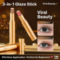 Buy 1 Get 3 Free --3 Color Eyeshadow Stick，New Long Lasting & Waterproof Creamy Eye Shadow，Portable Glitter Shadow for Women，Smudge-Proof Long Lasting，Shimmer Shadow for Day and Night (Fine Shimmer Brownish Orange)