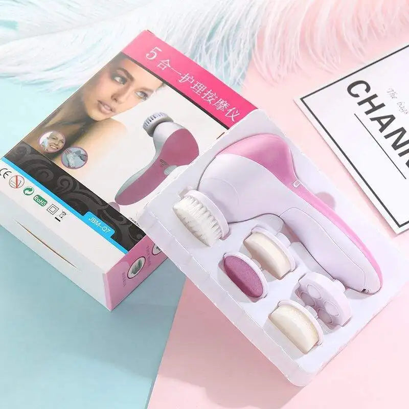 Revitalize Your Skin with the 5-in-1 Electric Facial Cleaner: Ultimate Spa Experience for Clean and Radiant Skin