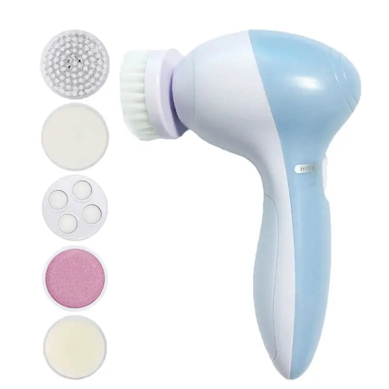 Revitalize Your Skin with the 5-in-1 Electric Facial Cleaner: Ultimate Spa Experience for Clean and Radiant Skin