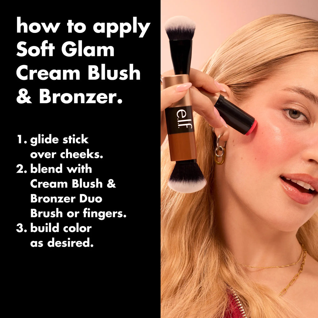 E.L.F. Soft Glam Cream Bronzer - Buildable, Natural Glow Makeup for Face Contouring