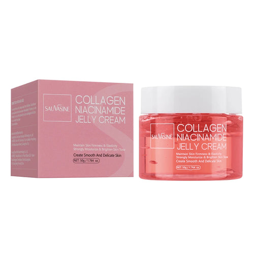 Collagen Jelly Cream Niacinamide Hydrolyzed Collagen 24H Glow & Lifted Look Moisturize Skin Elasticity & Hydration Face Cream