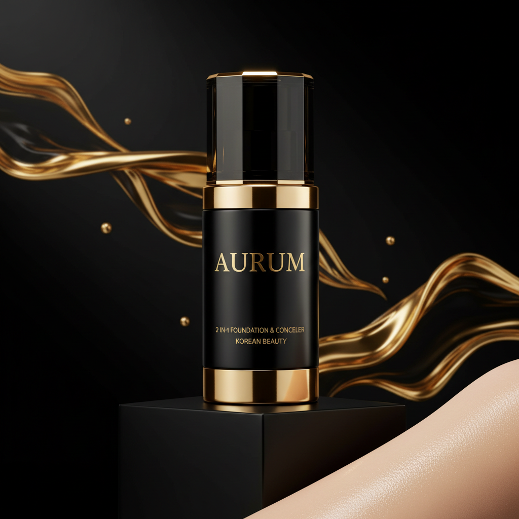 2-in-1 Koreanische Foundation Florène — Dark Luxury